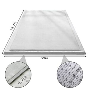 Eanpet Soft Tatami Mat 5' x 7' Area Rug Pad Non-Slip Memory Foam Carpet Large Playmats for Kids Crawling Mat Anti-Skid Doormats Living Room Bedroom Mat Women Gym Mat (Grey)