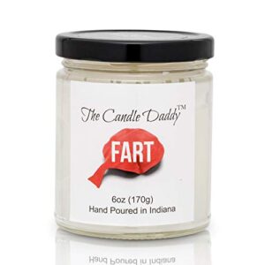 fart scented candle – smells terrible- 6 ounce jar candle- hand poured in indiana