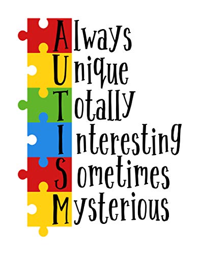 Simply Remarkable Set of 3 Autism Poster Prints Autism Awareness Home Decor Autistic Spectrum (8x10, Set of 3)