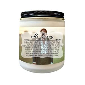 mr darcy scented candle jane austen gift pride and prejudice bookish candle book lover gift