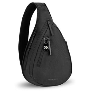 sherpani esprit, anti theft sling bag, sling backpack, crossbody backpack, sling bag for women, fits 10 inch tablet (carbon)