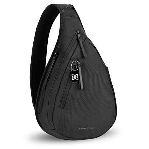 Sherpani Esprit, Anti Theft Sling Bag, Sling Backpack, Crossbody Backpack, Sling Bag for Women, Fits 10 inch Tablet (Carbon)