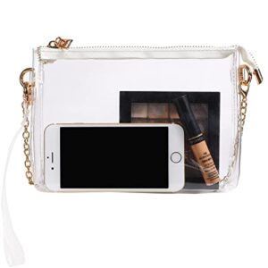 y&r direct 3 in 1 clear crossbody bag with zipper closure stadium approved clear purse for sports concert prom party present