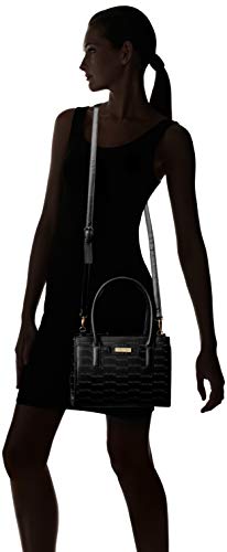 Nautica womens Sandy Jr. Top Handel With Removable Crossbody Strap Satchel Bag, Black( Embossed Logo), One Size US