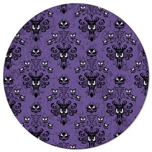 halloween area rugs 3ft haunted mansion design ghost grimace carpets for living bedroom soft kids play mats nursery round rugs non-slip backing home decor