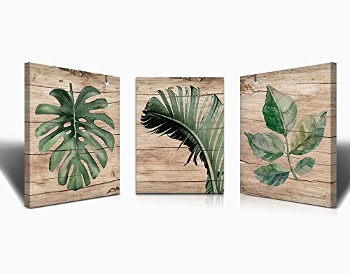 Banana Leaf Nature Wall Art Canvas Paintings kitchen Living room Painting For Wall Wall Art Green Tropical Leaf Art Small Wall Art FLower Canvas Wall Art Tropical Plant Wall Art Green Leaf Wall art