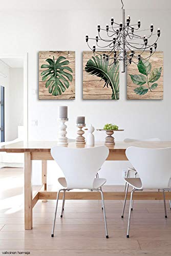 Banana Leaf Nature Wall Art Canvas Paintings kitchen Living room Painting For Wall Wall Art Green Tropical Leaf Art Small Wall Art FLower Canvas Wall Art Tropical Plant Wall Art Green Leaf Wall art