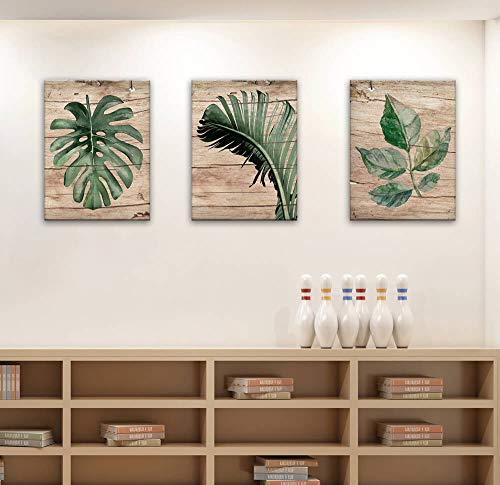 Banana Leaf Nature Wall Art Canvas Paintings kitchen Living room Painting For Wall Wall Art Green Tropical Leaf Art Small Wall Art FLower Canvas Wall Art Tropical Plant Wall Art Green Leaf Wall art