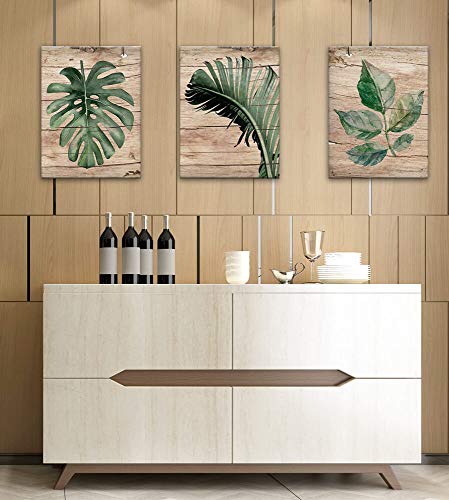 Banana Leaf Nature Wall Art Canvas Paintings kitchen Living room Painting For Wall Wall Art Green Tropical Leaf Art Small Wall Art FLower Canvas Wall Art Tropical Plant Wall Art Green Leaf Wall art