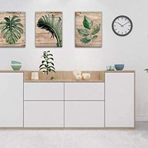 Banana Leaf Nature Wall Art Canvas Paintings kitchen Living room Painting For Wall Wall Art Green Tropical Leaf Art Small Wall Art FLower Canvas Wall Art Tropical Plant Wall Art Green Leaf Wall art