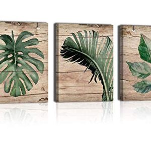 Banana Leaf Nature Wall Art Canvas Paintings kitchen Living room Painting For Wall Wall Art Green Tropical Leaf Art Small Wall Art FLower Canvas Wall Art Tropical Plant Wall Art Green Leaf Wall art