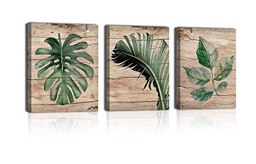 Banana Leaf Nature Wall Art Canvas Paintings kitchen Living room Painting For Wall Wall Art Green Tropical Leaf Art Small Wall Art FLower Canvas Wall Art Tropical Plant Wall Art Green Leaf Wall art