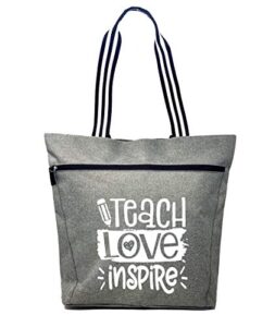 brooke & jess designs teacher tote bag for work – teacher handbag gifts for women, teacher bag best teacher appreciation gift