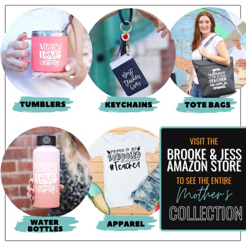 Brooke & Jess Designs Teacher Tote Bag for Work - Teacher Handbag Gifts for Women, Teacher Bag Best Teacher Appreciation Gift