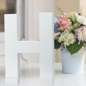 multiple sizes decorative free-standing alphabet letters for children kids bedroom wedding birthday party home decor (h, 8inch / 20.32cm)
