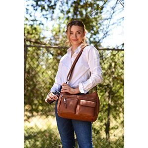 Jessie & James Large Concealed Carry Crossbody Bag For Women Gunbag Shoulder Purse With Detachable Holster Black