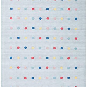 SAFAVIEH Kids Collection 5' x 8' Grey SFK803F Handmade Polka Dot Wool Area Rug