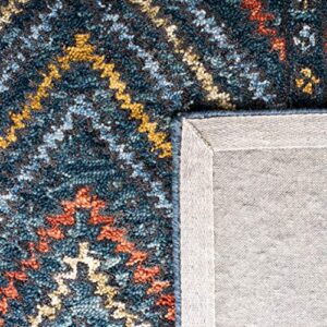 SAFAVIEH Aspen Collection 2' x 3' Rust / Green APN815P Handmade Boho Wool Accent Rug