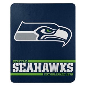 Northwest NFL Seattle Seahawks 50x60 Fleece Split Wide DesignBlanket, Team Colors, One Size