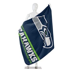 Northwest NFL Seattle Seahawks 50x60 Fleece Split Wide DesignBlanket, Team Colors, One Size
