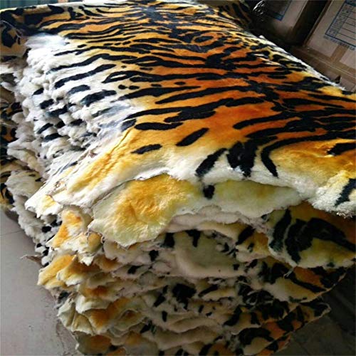 Tiger Area Rug Chic Style Leopard Skin Printed Rugs Australia Sheepskin Carpet Soft Plush Eco-Friendly Fits Perfectly in Living Room/Bed Room or as a Couch Decor One Pelt 1 Pack