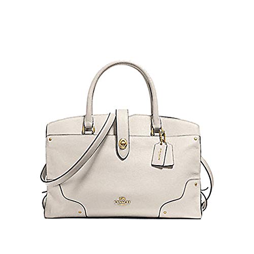 Coach Crossgrain Leather Mercer Satchel Purse - #F37167 - Chalk