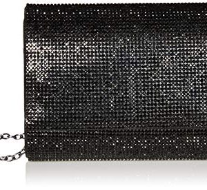 Jessica McClintock womens Alexis Sparkle and Shine Clutch Evening Bag, Black, One Size US