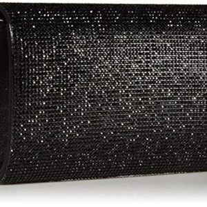 Jessica McClintock womens Alexis Sparkle and Shine Clutch Evening Bag, Black, One Size US