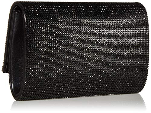 Jessica McClintock womens Alexis Sparkle and Shine Clutch Evening Bag, Black, One Size US