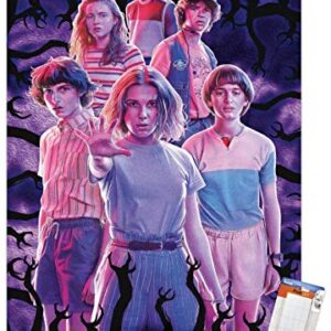 Trends International Netflix Stranger Things: Season 3 - Group Wall Poster, 22.375" x 34", Poster & Mount Bundle