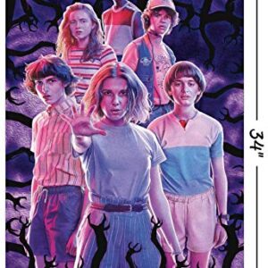 Trends International Netflix Stranger Things: Season 3 - Group Wall Poster, 22.375" x 34", Poster & Mount Bundle