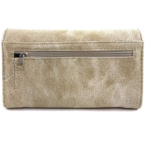 Zelris Western Cross Daisy Flower Women Conceal Carry Tote Handbag Purse Set (Ivory Beige)