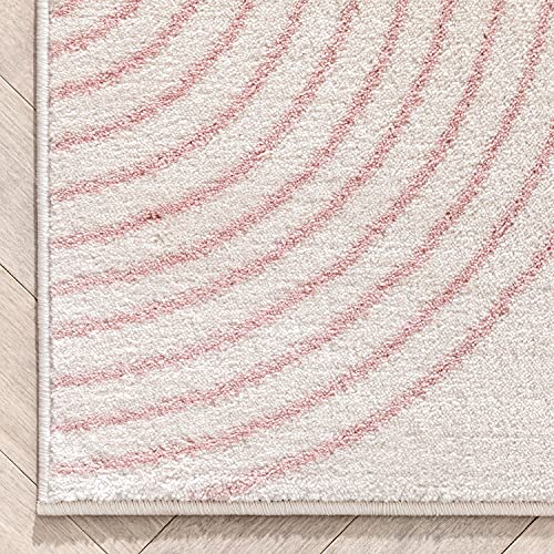 Well Woven Maggie Blush Pink Modern Geometric Dots & Boxes Pattern Area Rug 3x5 4x6 (3'11" x 5'3")