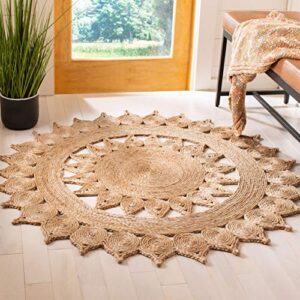 safavieh natural fiber round collection 3′ round natural nfb246a handmade boho country charm jute area rug