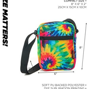 FYDELITY Small Crossbody Bag Men Women Sling Bag Festival Crossbody Bag for Men Women Sling Side Shoulder Bag 80s Crossbody Bag Festival Bag Tie Dye Crossbody Purse Crossbody Bag Tie Dye Crossbody Bag