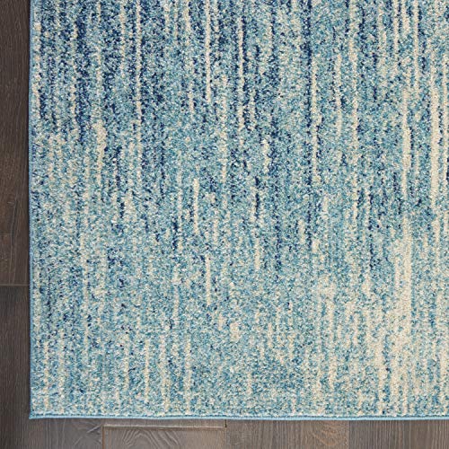 Nourison Passion Abstract Navy/Light Blue 8' x 10' Area -Rug, Easy -Cleaning, Non Shedding, Bed Room, Living Room, Dining Room, Kitchen (8x10)