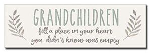 my word! grandchildren, fill a place in your heart you didn’t know was empty decorative home dÃcor wooden signs, cream/tan