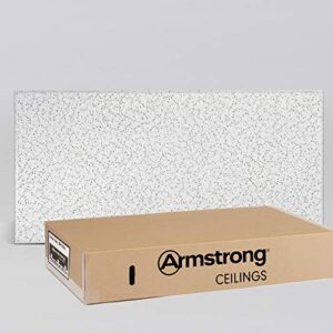 Armstrong Ceiling Tiles; 2x4 Ceiling Tiles - Acoustic Ceilings for Suspended Ceiling Grid; Drop Ceiling Tiles Direct from the Manufacturer; CORTEGA Item 703 – 10 pcs White Tegular
