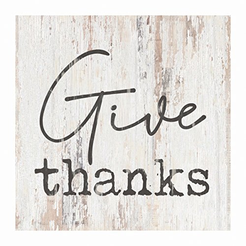 P. Graham Dunn Give Thanks Rustic Whitewash 3.5 x 3.5 Inch Pine Wood Tabletop Block Sign