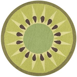 novogratz by momeni cucina kiwi round kitchen mat 3′ x 3′ (cucincna-2grn300r)