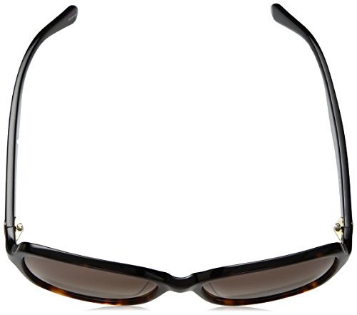 Kate Spade New York Women's Ayleen Rectangular Sunglasses, Black Havana, 56 mm