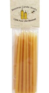 beeswax candle works, 5-inch birthday candles (pack of 24) 100% usa beeswax