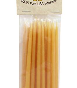 Beeswax Candle Works, 5-Inch Birthday Candles (Pack of 24) 100% USA Beeswax