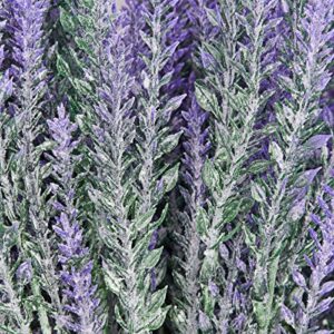 12 Bundles Artificial Lavender Flowers, Wild Purple Fake Plants for Bouquets for Wedding, Easter Decorations, Door Wreaths, Farmhouse Home Decor (14 x 2 x 3 in)