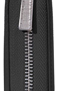 Easyoulife Womens Genuine Leather Credit Card Holder Wallet RFID Secure 36 Slots (36 Card Slots - Black)