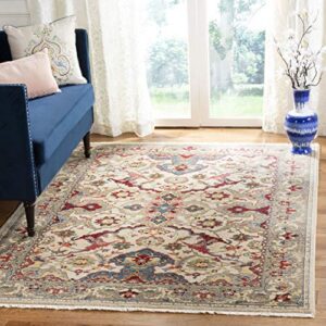 safavieh kashan collection 8′ x 10′ ivory / taupe ksn307a traditional oriental non-shedding living room bedroom dining home office area rug