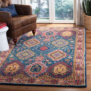 safavieh heritage collection 8′ x 10′ navy / red hg426n handmade traditional oriental premium wool area rug