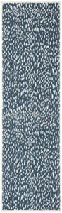safavieh marbella collection 2’3″ x 6′ blue/ivory mrb657d handmade chenille runner rug