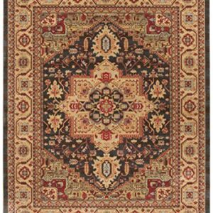 SAFAVIEH Mahal Collection 8' x 10' Navy / Natural MAH656E Traditional Oriental Non-Shedding Living Room Bedroom Dining Home Office Area Rug