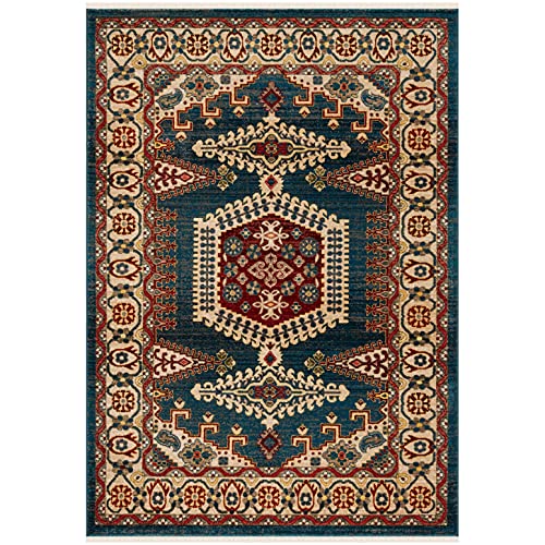 SAFAVIEH Kashan Collection 3'3" x 4'10" Red / Ivory KSN308Q Traditional Oriental Non-Shedding Living Room Bedroom Accent Rug